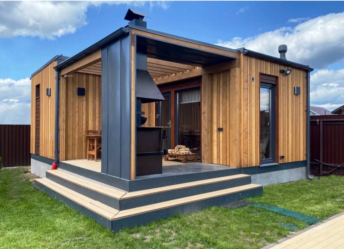 Баня с комнатой отдыха и мангальной зоной