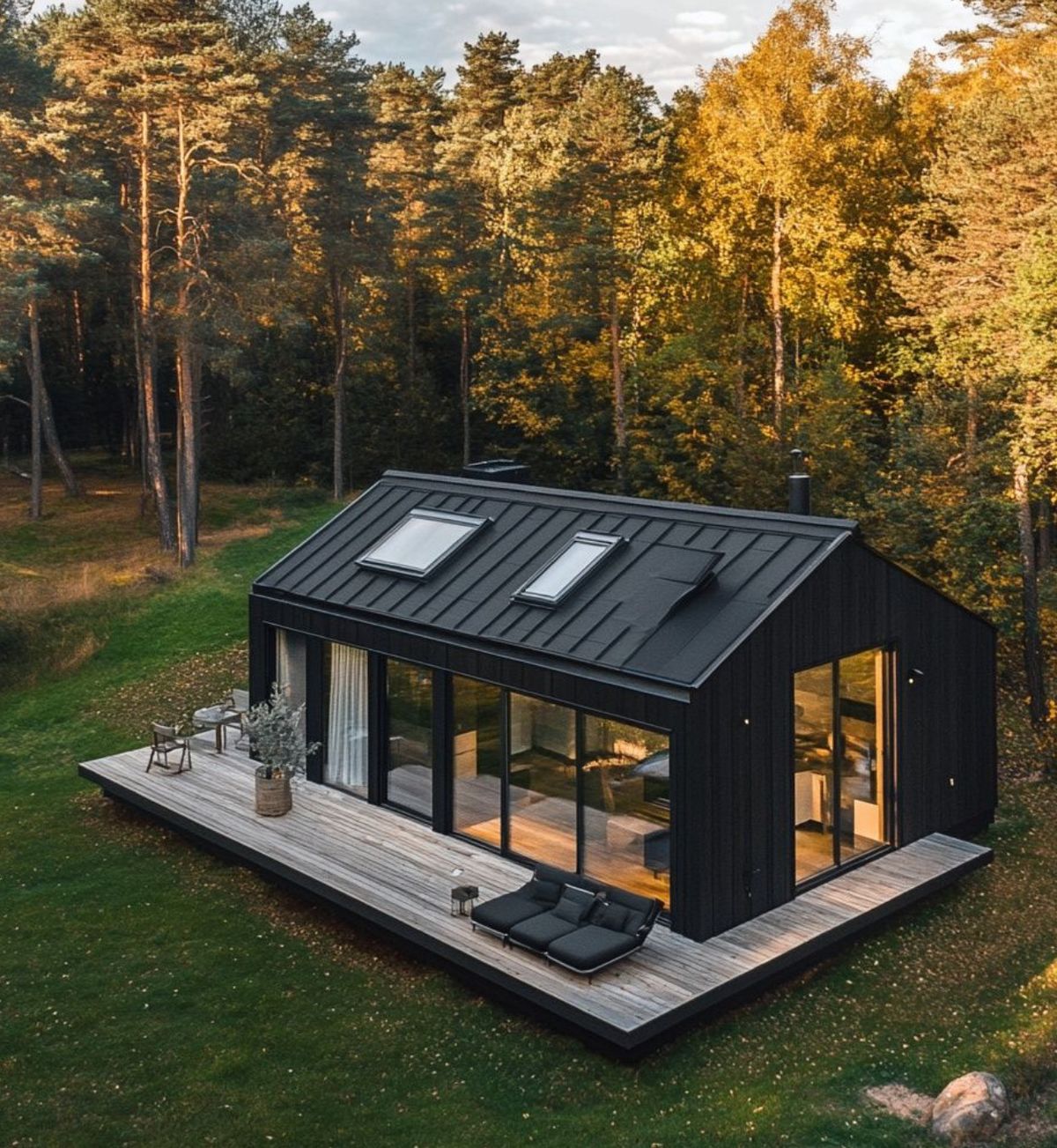 Баня с санузлом, жилой комнатой, камином и террасой